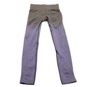 Gymshark Womens Seamless Ombre‎ Leggings Gray & Purple Size S